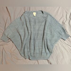 Chico's Women’s Light Blue Ribbed Knit Sweater Size 0